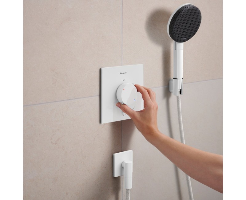 Dušas maisītājs Hansgrohe Ecostat Comfort E ar termostatu iebūvējams, matēti balts 33710700