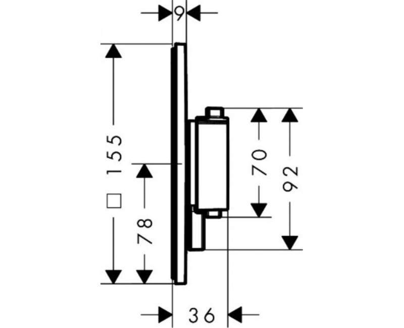 Dušas maisītājs Hansgrohe Ecostat Comfort E ar termostatu iebūvējams, matēti balts 33710700