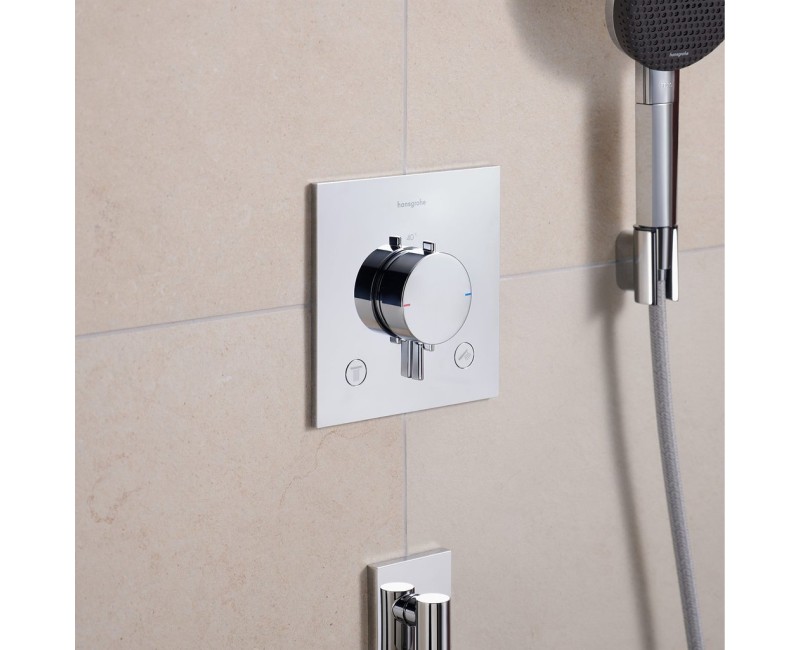 Смеситель для душа Hansgrohe Ecostat Comfort E с термостатом для скрытого монтажа, на 2 устройства, хром 33711000