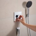 Смеситель для душа Hansgrohe Ecostat Comfort E с термостатом для скрытого монтажа, на 2 устройства, хром 33711000