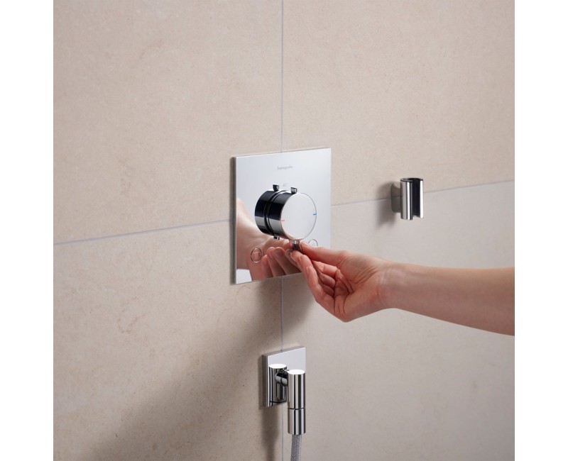 Смеситель для душа Hansgrohe Ecostat Comfort E с термостатом для скрытого монтажа, на 2 устройства, хром 33711000