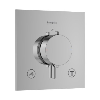 Dušas maisītājs Hansgrohe Ecostat Comfort E ar termostatu iebūvējams, 2 ierīcēm, hroms 33711000