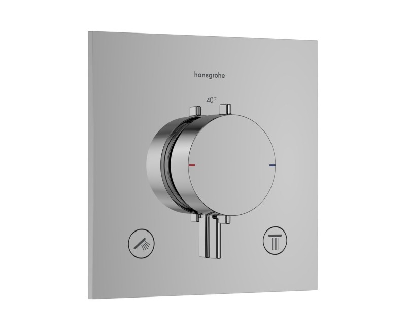 Смеситель для душа Hansgrohe Ecostat Comfort E с термостатом для скрытого монтажа, на 2 устройства, хром 33711000