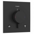 Смеситель для душа Hansgrohe Ecostat Comfort E с термостатом для скрытого монтажа, на 2 устройства, матовый черный 33711670