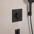 Смеситель для душа Hansgrohe Ecostat Comfort E с термостатом для скрытого монтажа, на 2 устройства, матовый черный 33711670