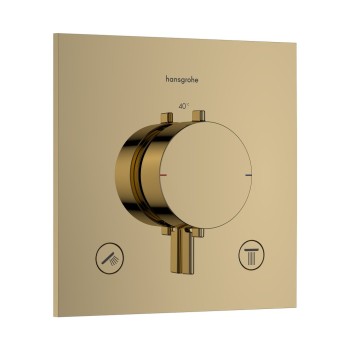 Dušas maisītājs Hansgrohe Ecostat Comfort E ar termostatu iebūvējam , 2 ierīcēm, pulēta zelta izskats 33711990