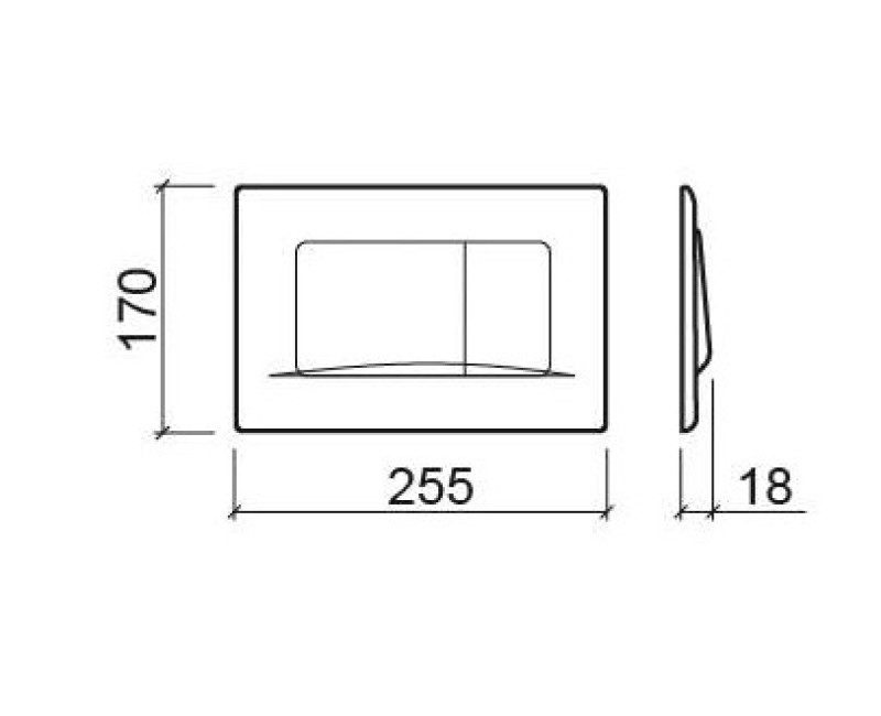 Taustiņš montāžas rāmim Sanindusa Plan Melna