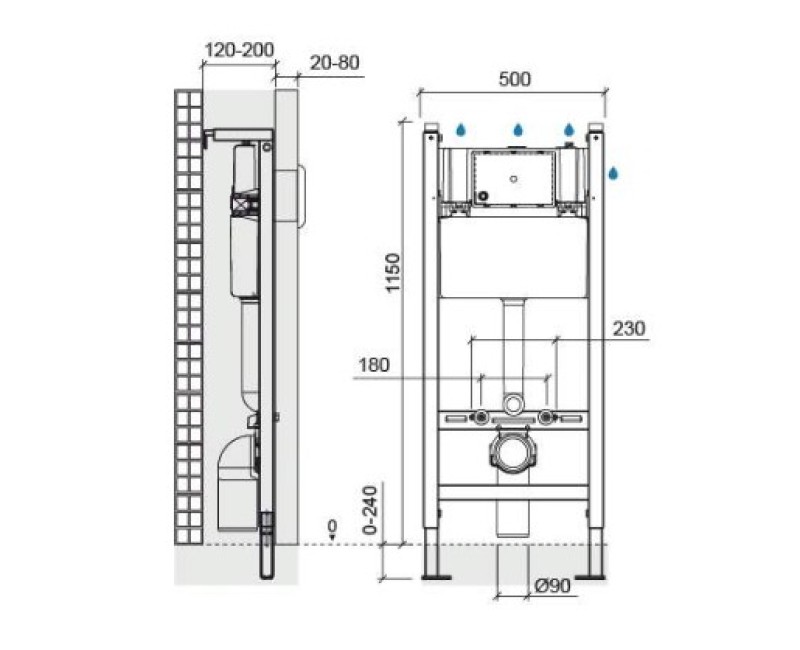 Монтажная рама для унитаза Sanindusa Sanfix
