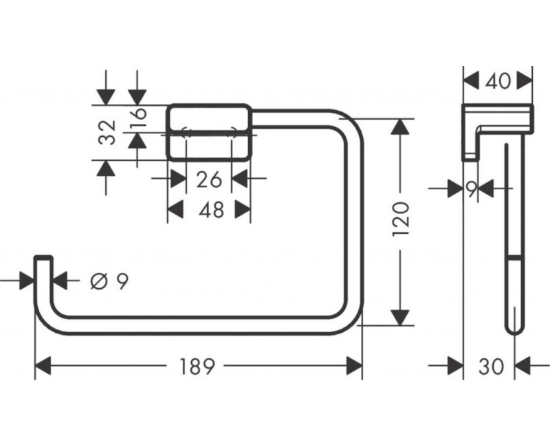 Полотенцедержатель Hansgrohe AddStoris матовый белый 41754700
