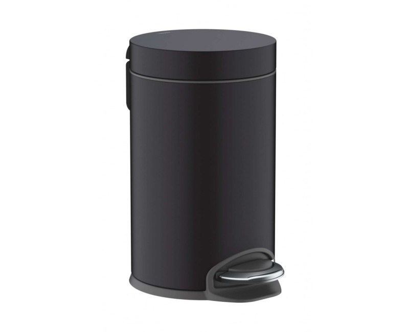 Мусорное ведро Hansgrohe AddStoris, 3 л, крышка Soft Close, матовый черный 41775670