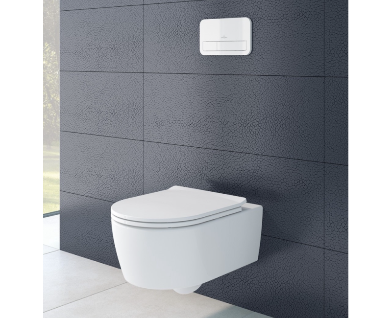 Подвесной унитаз с функцией биде Villeroy & Boch ViClean CeramicPlus Rimfree с крышкой SoftClose