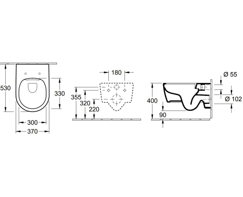 Подвесной унитаз с функцией биде Villeroy & Boch ViClean CeramicPlus Rimfree с крышкой SoftClose