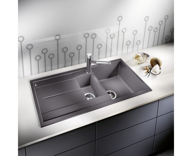 Кухонная мойка BLANCO METRA 6 S SILG PDUR Антрацит M.ZUB M.AF SILGRANIT™, PuraDur™, Антрацит 513053