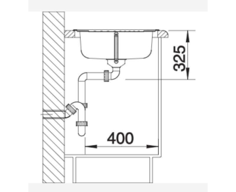 Кухонная Кухонная мойка BLANCO TIPO 45 S Compact 18/10 NATURAL O.AF Нержавеющая сталь 513441