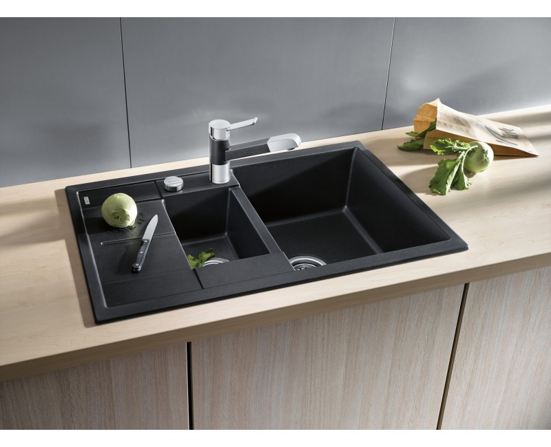 Кухонная мойка BLANCO METRA 6 S компактная SILG PDUR Black M. AF Black, SILGRANIT™ 525925