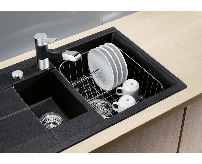 Кухонная мойка BLANCO METRA 6 S компактная SILG PDUR Black M. AF Black, SILGRANIT™ 525925