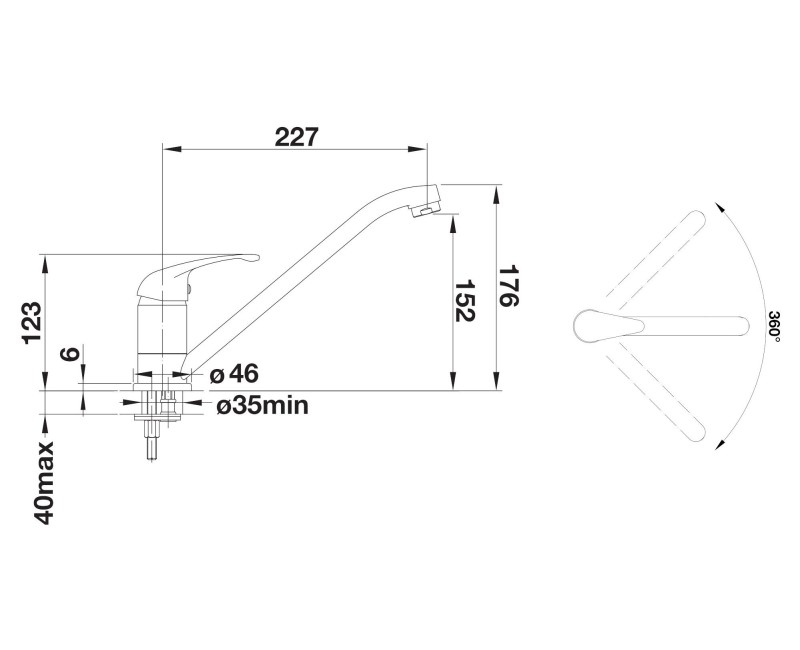 Кухонный смеситель BLANCO DARAS Chrome HD 517720