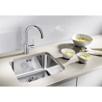 Virtuves izlietne BLANCO SUPRA 400-U BRUSHED O.AF Nerūsējošā tērauda 518201