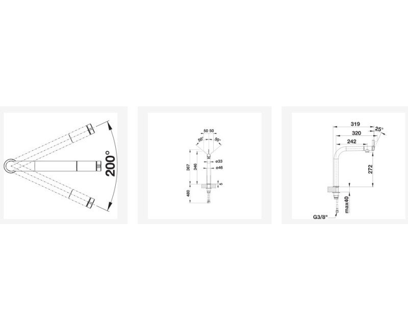 Кухонный смеситель BLANCO VONDA Chrome HD 518434