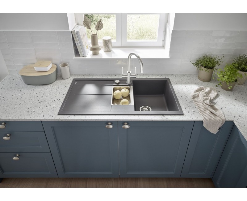 Кухонная мойка BLANCO METRA 6 S SILG Серый вулкан M.ZUB M.AF SILGRANIT™, PuraDur™, Серый вулкан 527299