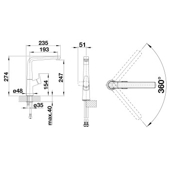 Кухонный смеситель BLANCO AVONA-S Tartufo HD 521283