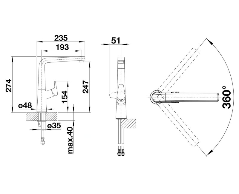 Кухонный смеситель BLANCO AVONA-S Warm White HD 526929