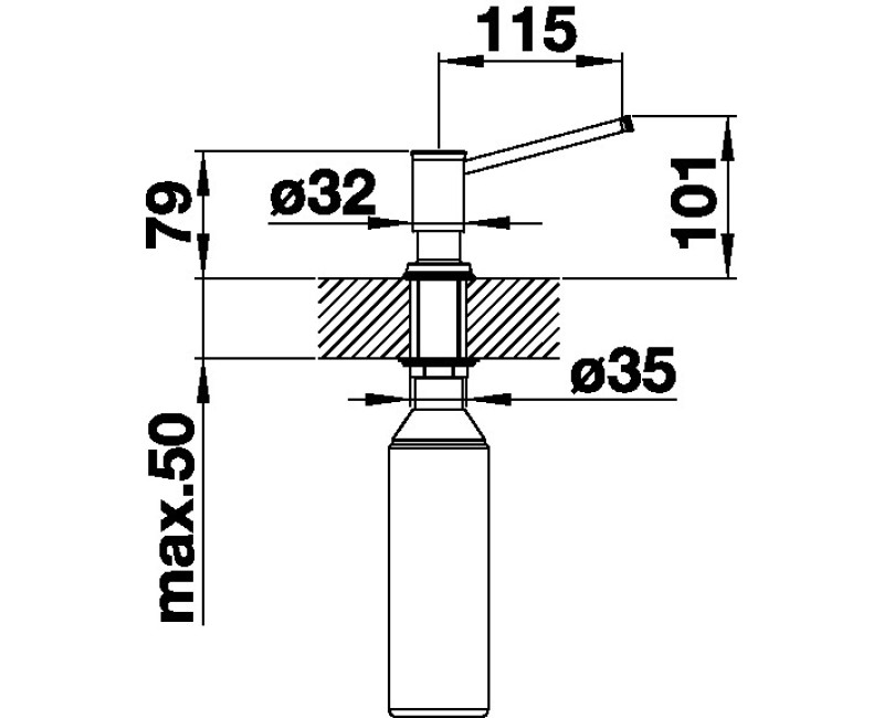Ziepju Dozators BLANCO LIVIA Hromēts 521291