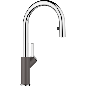 Кухонный смеситель BLANCO CARENA-S Vario Rock grey/Chrome HD 521359