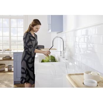 Кухонный смеситель BLANCO CARENA-S Vario Warm White/Chrome HD 526931