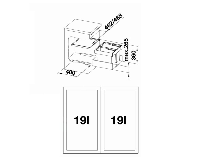 Системы сортировки отходов BLANCO FLEXON II 50/2 521469