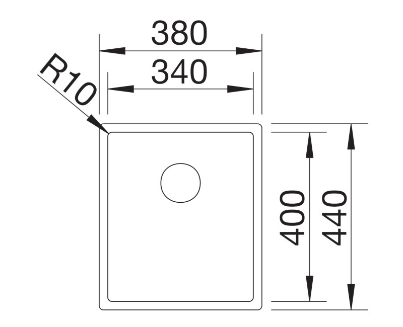 Кухонная мойка BLANCO CLARON 340-IF InFino O.AF из нержавеющей стали, глянцевая сатинировка 521570