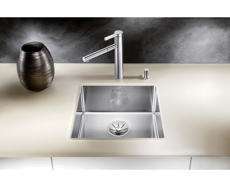 Кухонная мойка BLANCO CLARON 400-U InFino O.AF, нержавеющая сталь, глянцевый сатин 521573