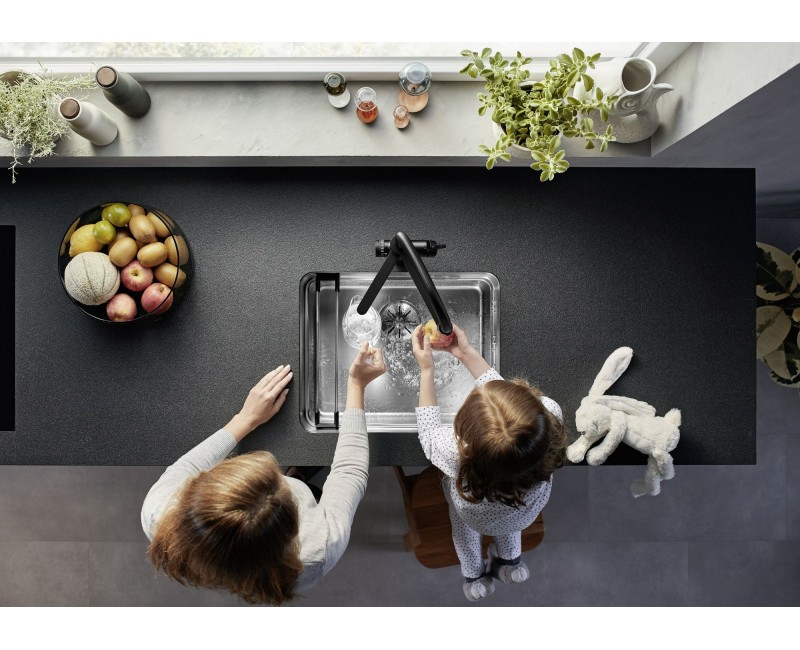 Кухонная мойка BLANCO ETAGON 500-U SATIN InFino O.AF Нержавеющая сталь, глянцевый сатин 521841