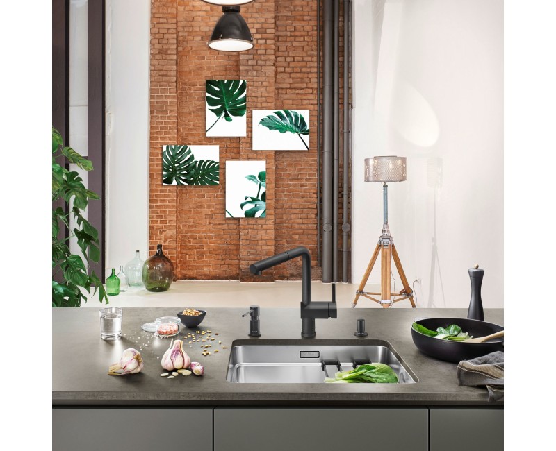 Кухонная мойка BLANCO ETAGON 500-U SATIN InFino O.AF Нержавеющая сталь, глянцевый сатин 521841