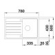 Virtuves izlietne BLANCO LEGRA 45 S SILG Volcano grey O.ZUB O.AF SILGRANIT™ 527268