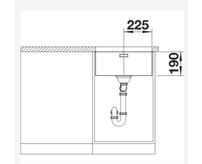 Кухонная мойка BLANCO ANDANO 450-U SATIN InFino O.AF из нержавеющей стали, глянцевый сатин 522963