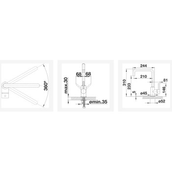 Virtuves maisītājs BLANCO MILI Anthracite HD 523103