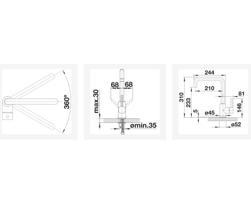 Кухонный смеситель BLANCO MILI Белый HD 523107