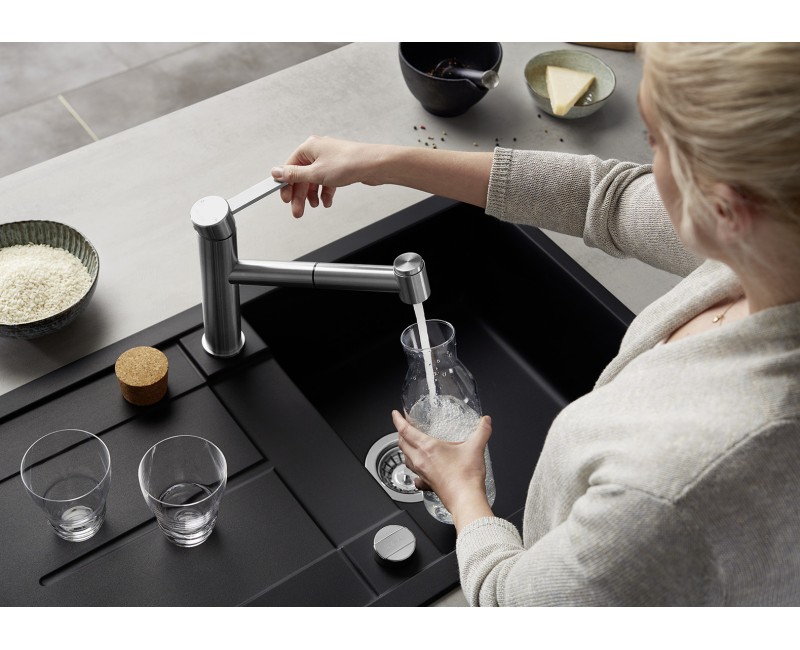 Кухонный смеситель BLANCO AMBIS-S Матовая нержавеющая сталь HD 523119