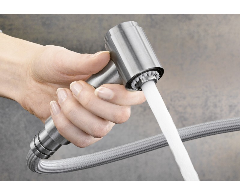 Кухонный смеситель BLANCO AMBIS-S Матовая нержавеющая сталь HD 523119