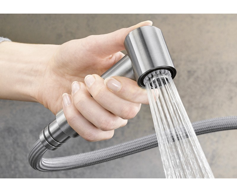 Кухонный смеситель BLANCO AMBIS-S Матовая нержавеющая сталь HD 523119