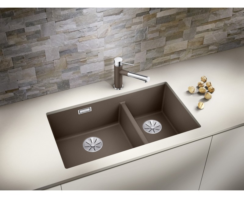 Кухонная мойка BLANCOSUBLINE 430/270-U SILG PDUR Rock grey InFino O.AF SILGRANIT™, PuraDur™, Stone grey 523152