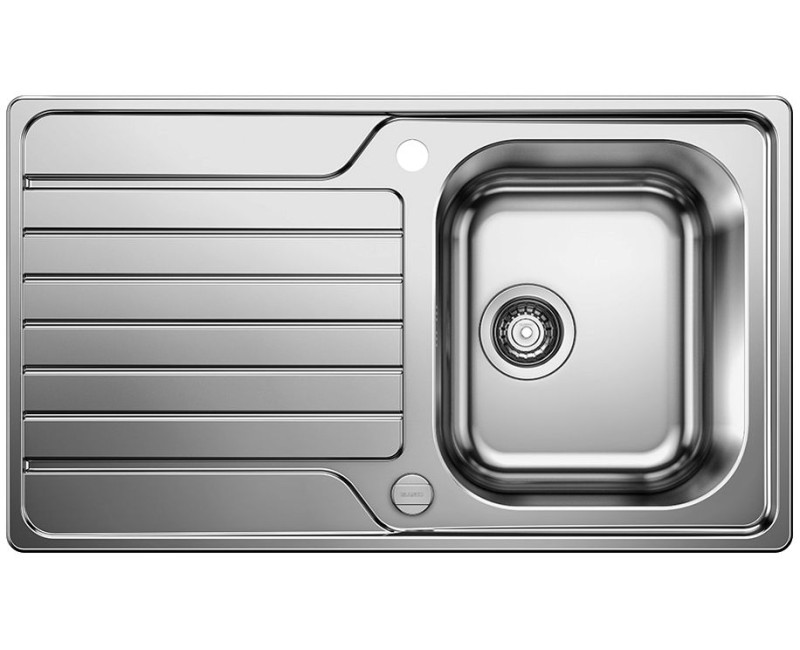 Кухонная мойка BLANCO DINAS 45 S O.AF из полированной нержавеющей стали с управлением сливом 523378