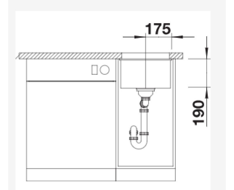 Кухонная мойка BLANCO SUBLINE 320-U SILG PDUR Anthracite InFino O.AF SILGRANIT™, PuraDur™, Anthracite 523406