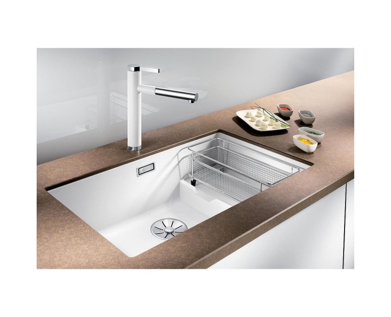 Кухонная мойка BLANCOSUBLINE 700-U Level SILG PDUR Alu metallic M.ZUB InFino O.AF SILGRANIT™, PuraDur™, Aluminum metallic 523454