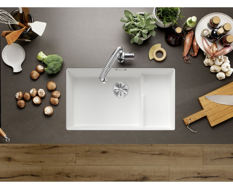 Кухонная мойка BLANCO SUBLINE 700-U Level SILG PDUR White M.ZUB InFino O.AF SILGRANIT™, PuraDur™, White 523456