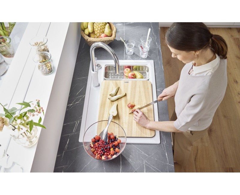 Кухонная мойка BLANCO ZENAR XL 6 SC RE SILG Soft white O.ZUB InFino M.AF SILGRANIT™, PuraDur™, Warm white 527185