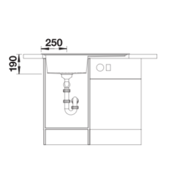 Кухонная мойка BLANCO ZENAR 45 S SILG RE Soft white O.ZUB InFino M.AF SILGRANIT™, PuraDur™, Warm white 527178