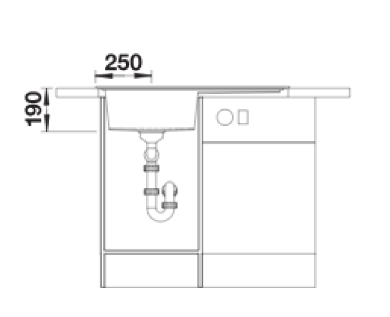 Кухонная мойка BLANCO ZENAR 45 S SILG RE Серый вулкан O.ZUB InFino M.AF SILGRANIT™, PuraDur™, Серый вулкан 527361