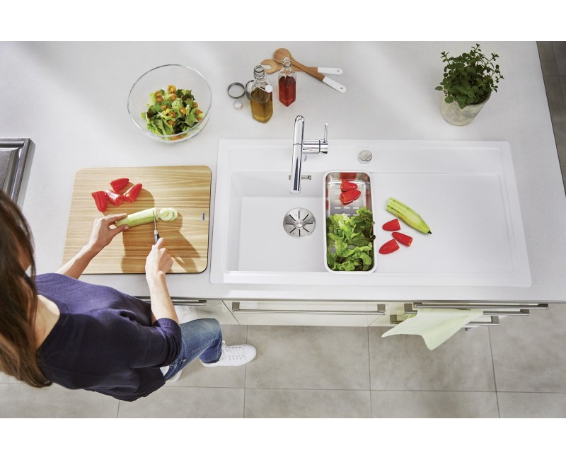 Кухонная мойка BLANCO ZENAR XL 6 S SILG RE Soft white O.ZUB InFino M.AF SILGRANIT™, PuraDur™, Warm white 527189